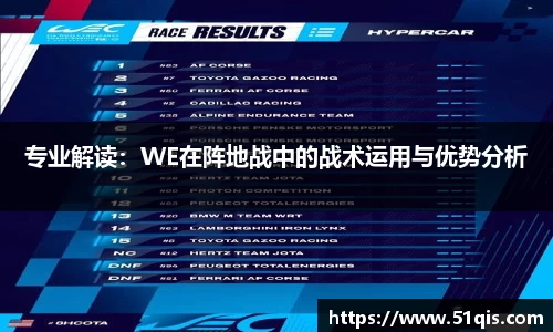 专业解读：WE在阵地战中的战术运用与优势分析